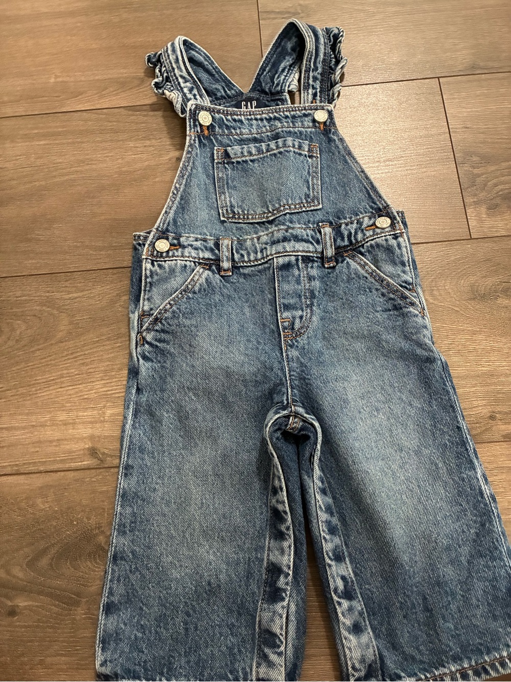 GAP Classic Medium Blue Denim Overalls